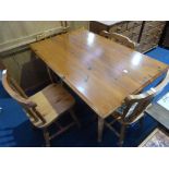 This is a Timed Online Auction on Bidspotter.co.uk, Click here to bid. A Pine Kitchen Table with
