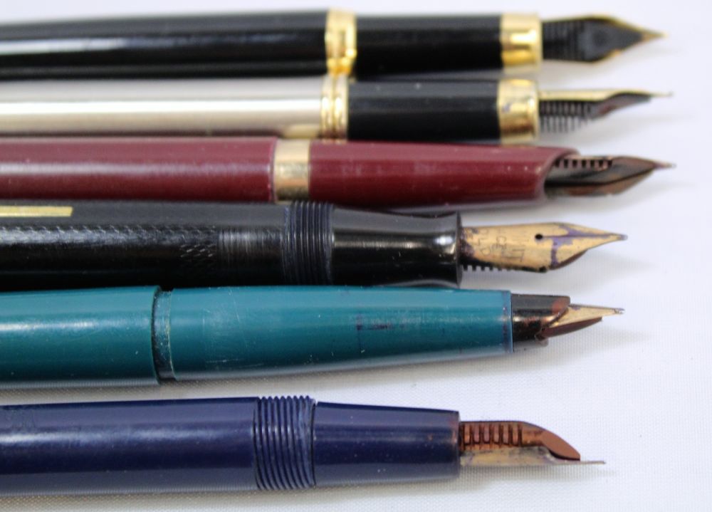 This is a Timed Online Auction on Bidspotter.co.uk, Click here to bid. 6 x Fountain Pens. Makes to - Image 2 of 3