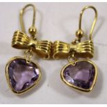 This is a Timed Online Auction on Bidspotter.co.uk, Click here to bid. 18ct Gold Heart Earrings with