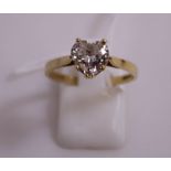 This is a Timed Online Auction on Bidspotter.co.uk, Click here to bid. A 14ct Gold Ring with Heart