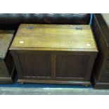 This is a Timed Online Auction on Bidspotter.co.uk, Click here to bid. An Oak Blanket Box with metal