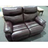 This is a Timed Online Auction on Bidspotter.co.uk, Click here to bid. A Brown Leather Reclining