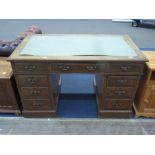 This is a Timed Online Auction on Bidspotter.co.uk, Click here to bid. An early Pedestal Desk with