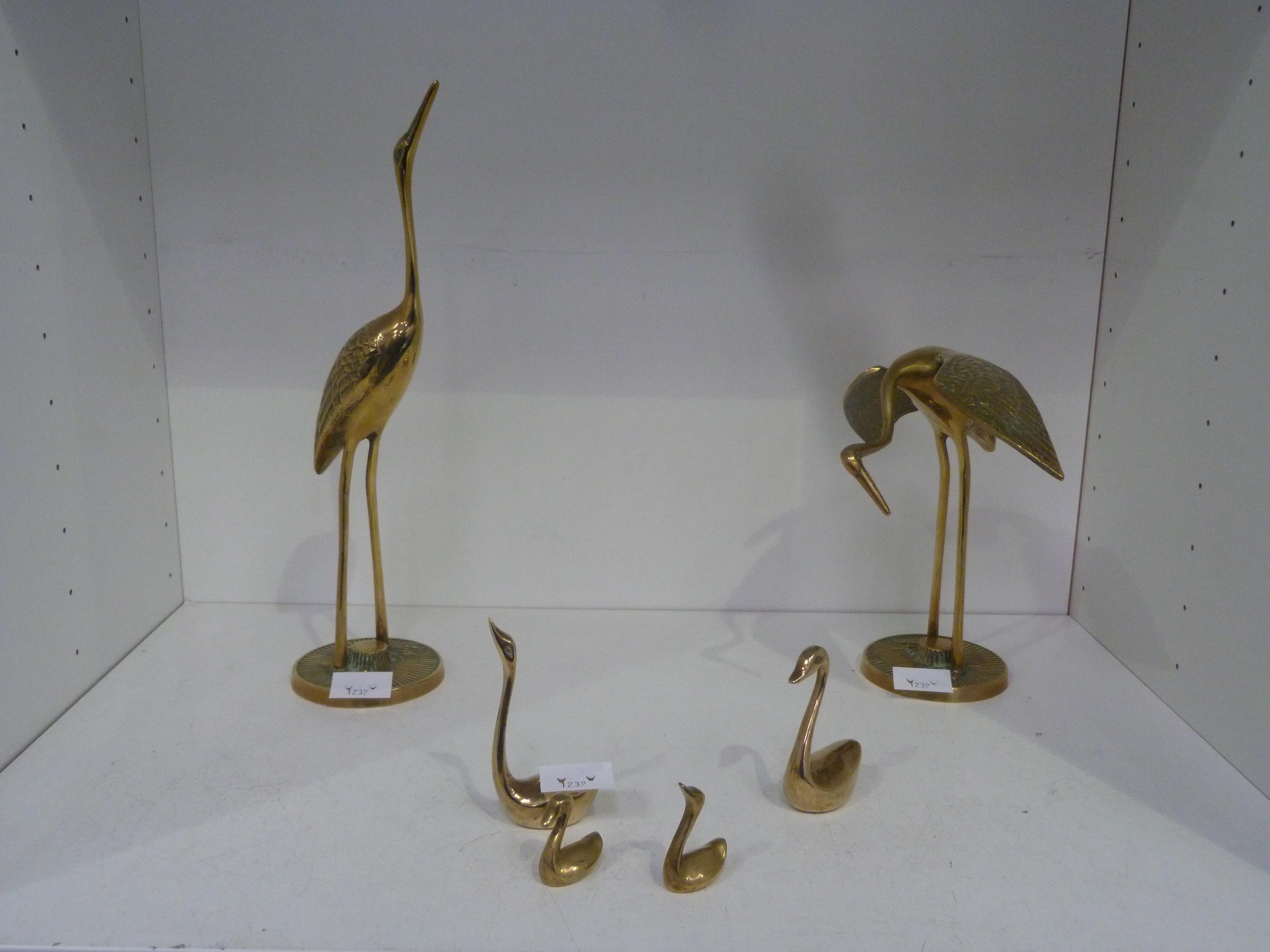 This is a Timed Online Auction on Bidspotter.co.uk, Click here to bid. Two Solid Brass Herons,