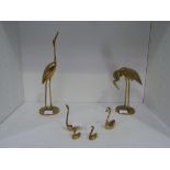 This is a Timed Online Auction on Bidspotter.co.uk, Click here to bid. Two Solid Brass Herons,