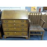 This is a Timed Online Auction on Bidspotter.co.uk, Click here to bid. An Oak Bureau Chest of Four