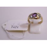 This is a Timed Online Auction on Bidspotter.co.uk, Click here to bid. A 9ct Gold Ring with Amethyst