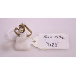 This is a Timed Online Auction on Bidspotter.co.uk, Click here to bid. A 9ct Gold Ring with Two