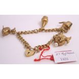 This is a Timed Online Auction on Bidspotter.co.uk, Click here to bid. 9ct Gold Charm Bracelet