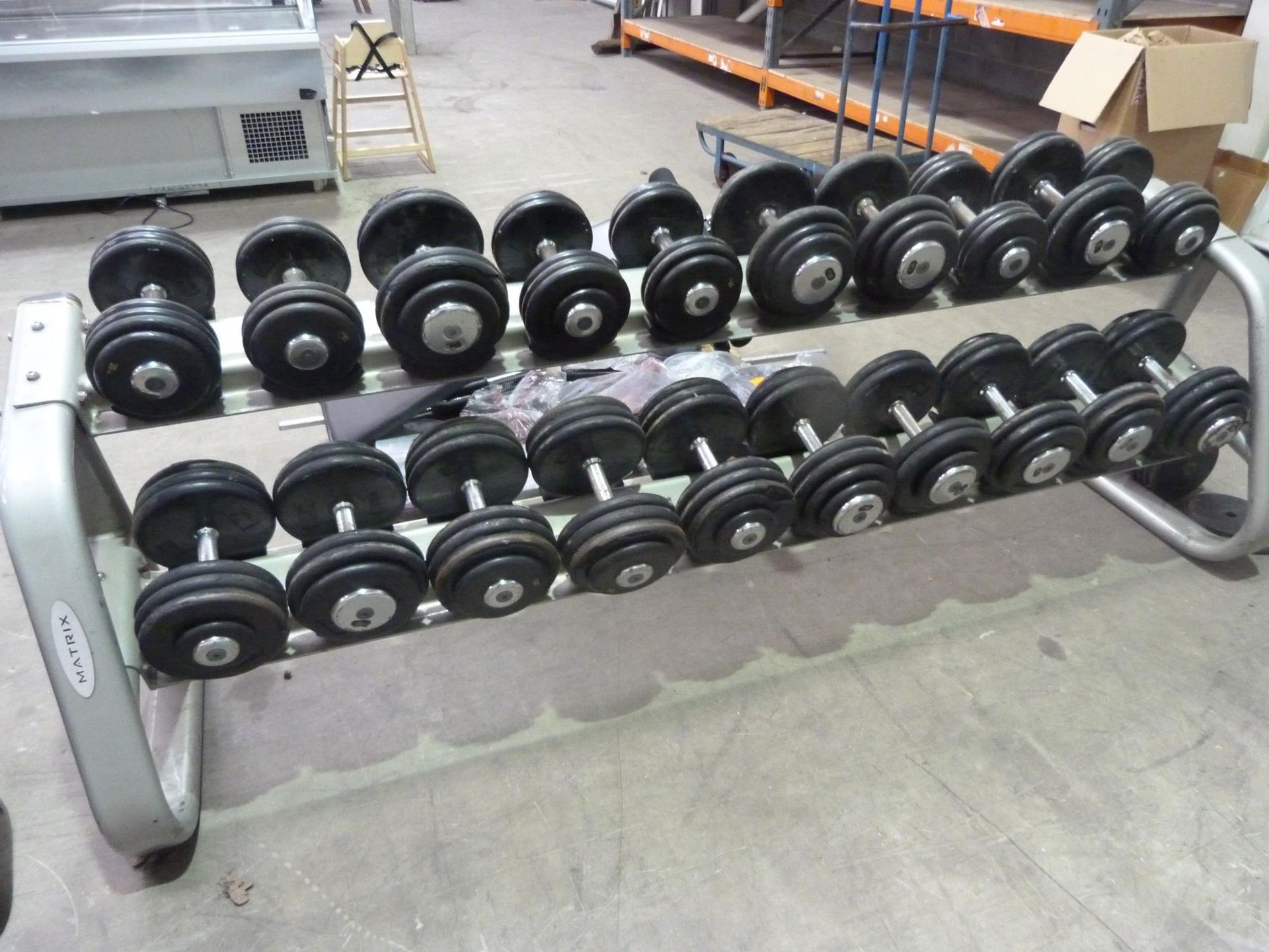 * 20+ Dumbbells - weights varying from 16kg, 20kg, 22kg, 28kg, 30kg etc. NB Dumbbell Rack not