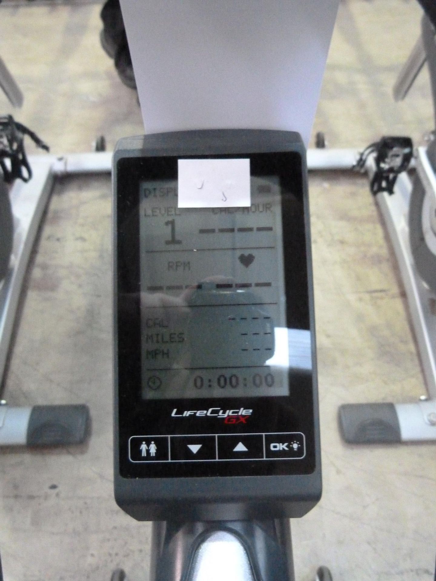 * 1 x Life Cycle GX Spinning Bike Model LCGX Adjustable Seat and Handle Bars Complete with Digital - Image 3 of 3