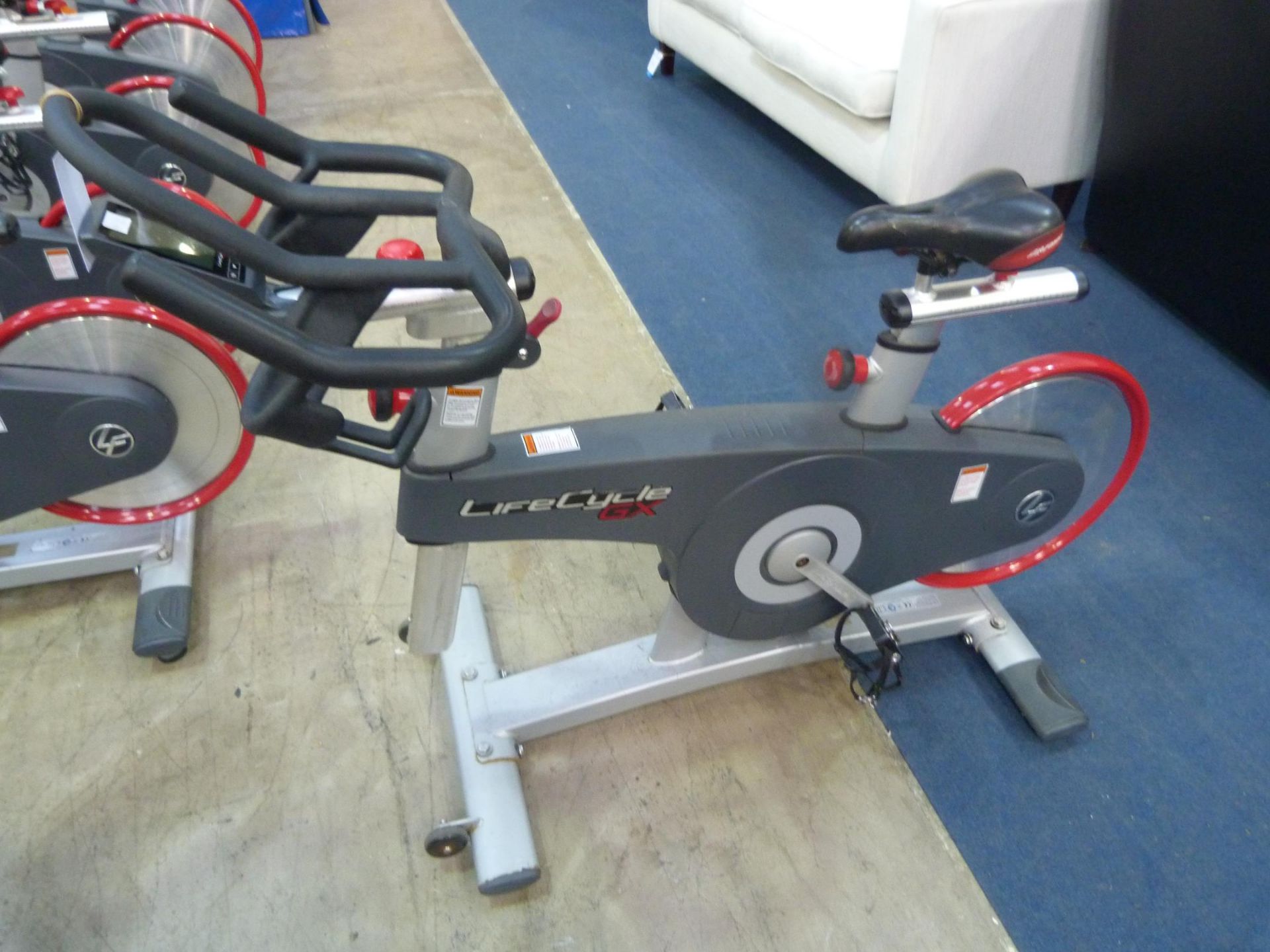 * 1 x Life Cycle GX Spinning Bike Model LCGX Adjustable Seat and Handle Bars Complete with Digital - Image 2 of 3