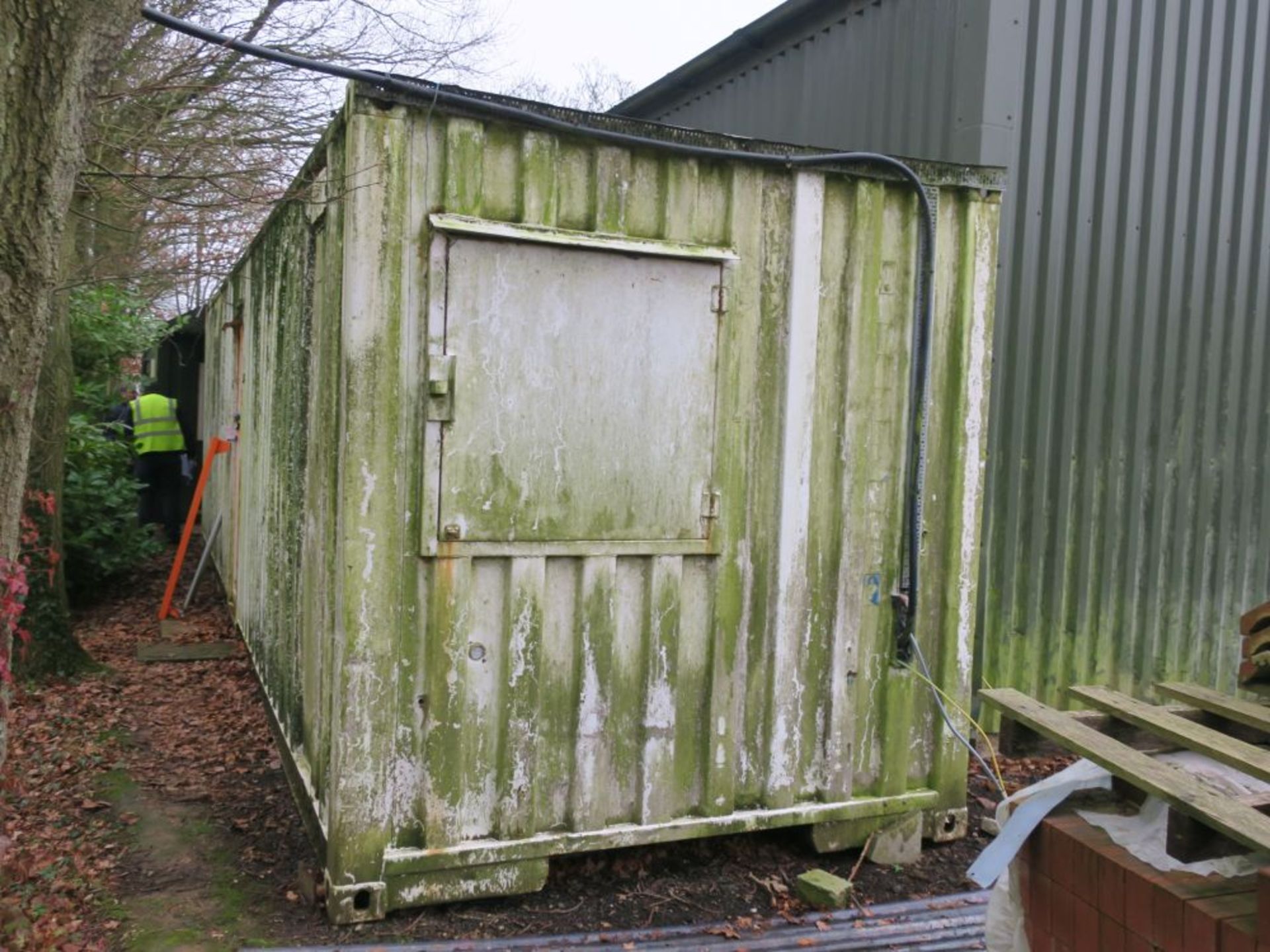 * Site Storage Container with Personnel Door on Long Side and Steel Shuttered Window either end. ( - Image 2 of 21