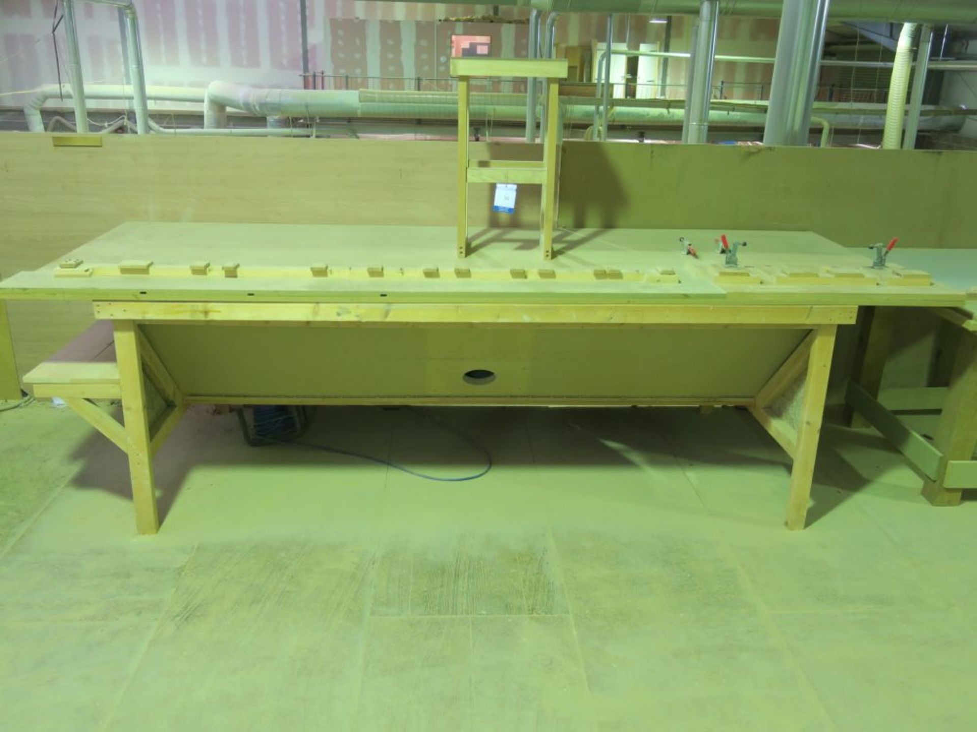 * Vacuum Press Table (3.5m x 1.5m) , Timber Workbench with Dust Extraction and another Timber - Image 2 of 14