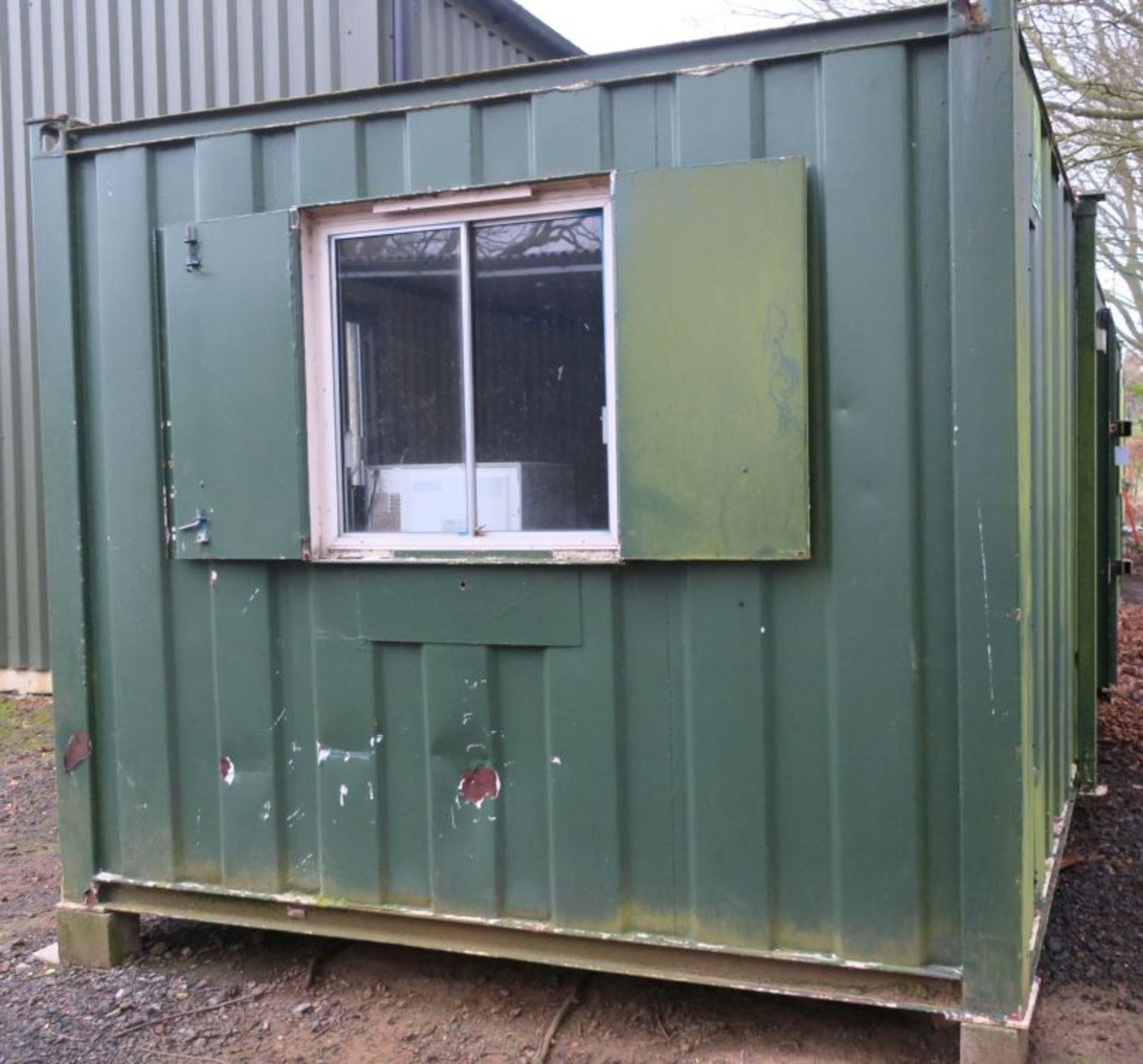 * Site Storage Container with Personnel Door (and Inner Door on Long Side and Steel Shuttered - Image 2 of 8