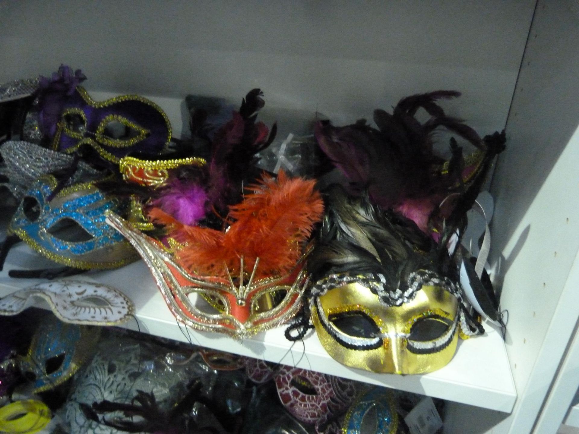 3 x Shelves of approx 100 New Masks of all shapes and sizes , Glasses Masks, Phantom Masks, - Image 3 of 7