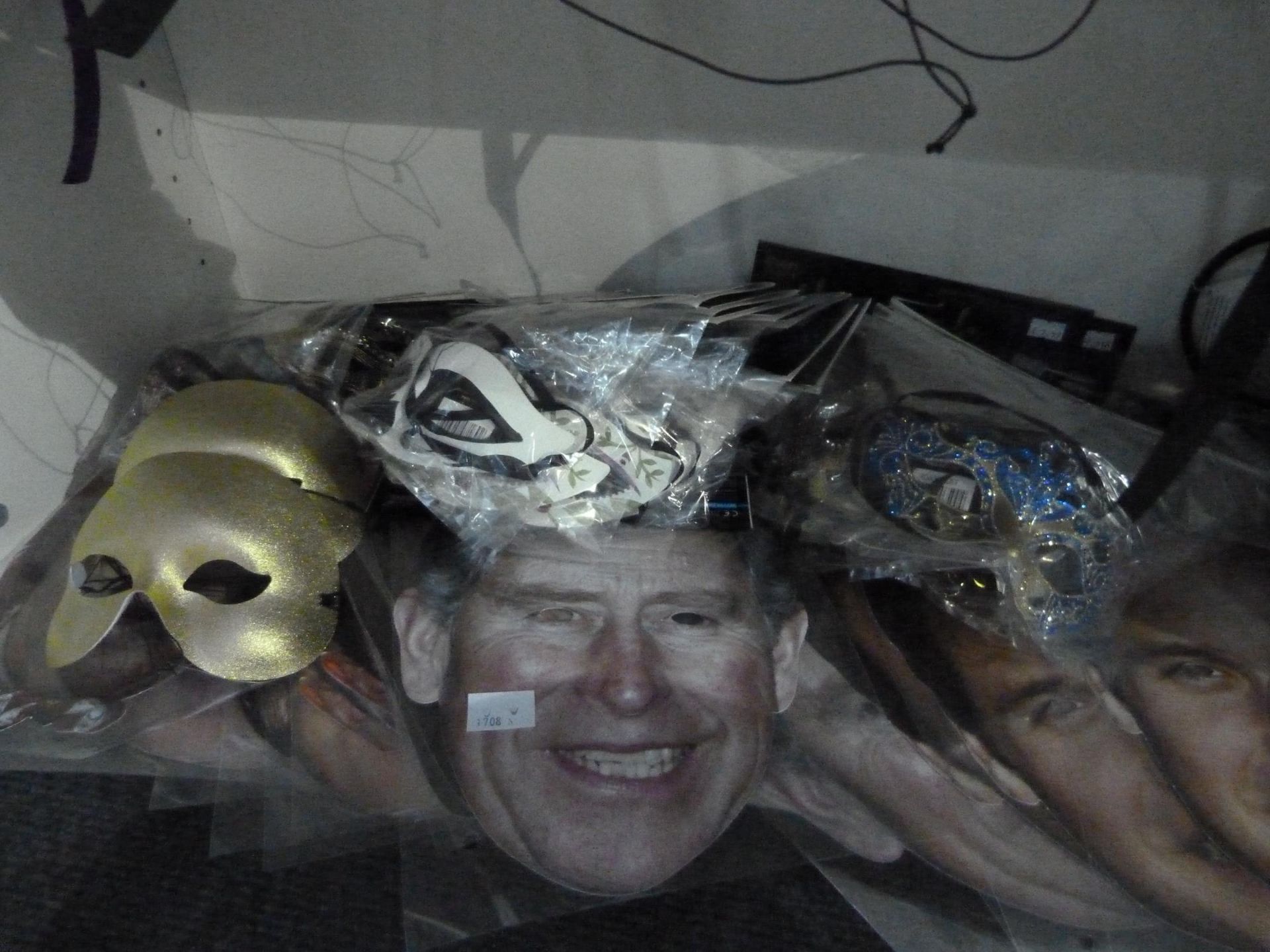 3 x Shelves of approx 100 New Masks of all shapes and sizes , Glasses Masks, Phantom Masks, - Image 6 of 7