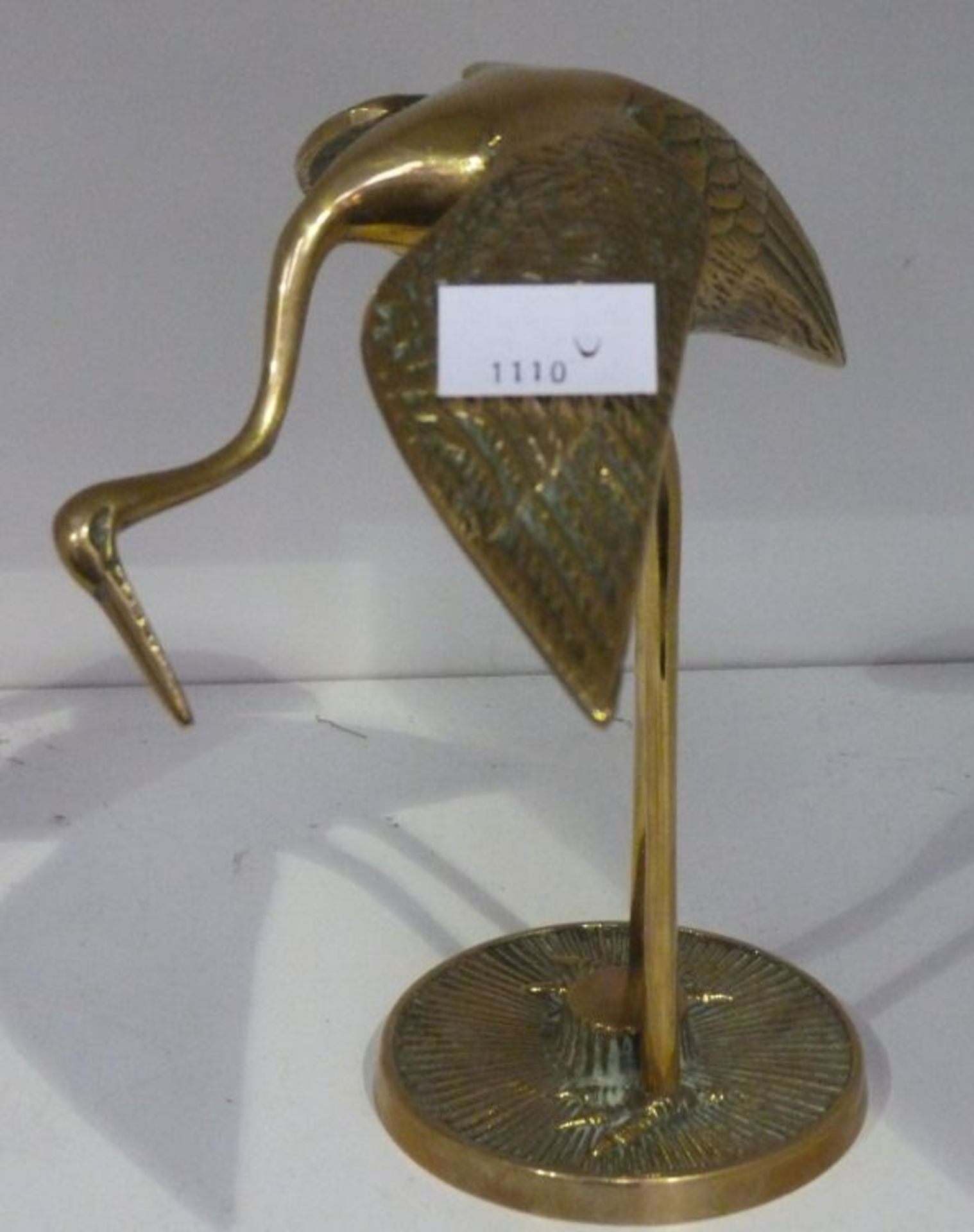 Two Solid Brass Herons, together with four Solid Brass Swans (6) (Est. £20-£30) - Image 3 of 4