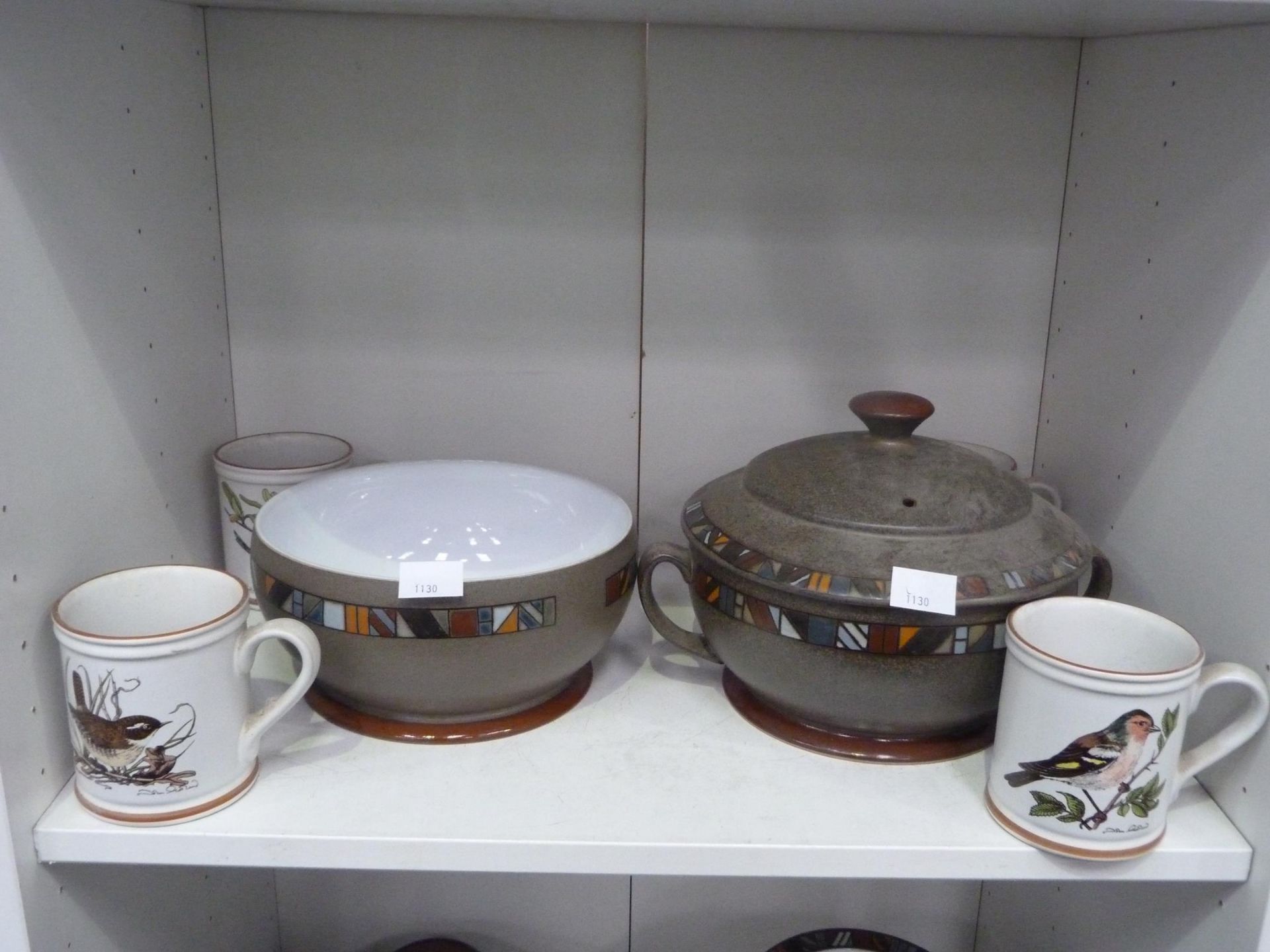 Three Shelves to contain a Denby 'Arabesque' Dinner and Tea Service, including a Tureen and Large - Bild 2 aus 3