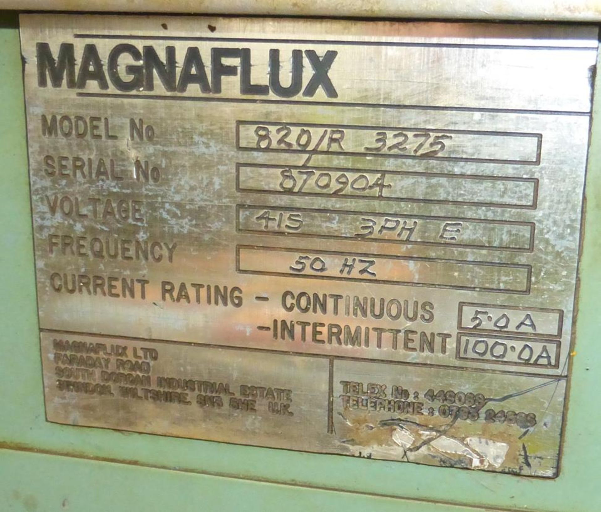 * A Magnaflux Magnetic Particle Inspection Bench (Crack Detector). - Bild 4 aus 16