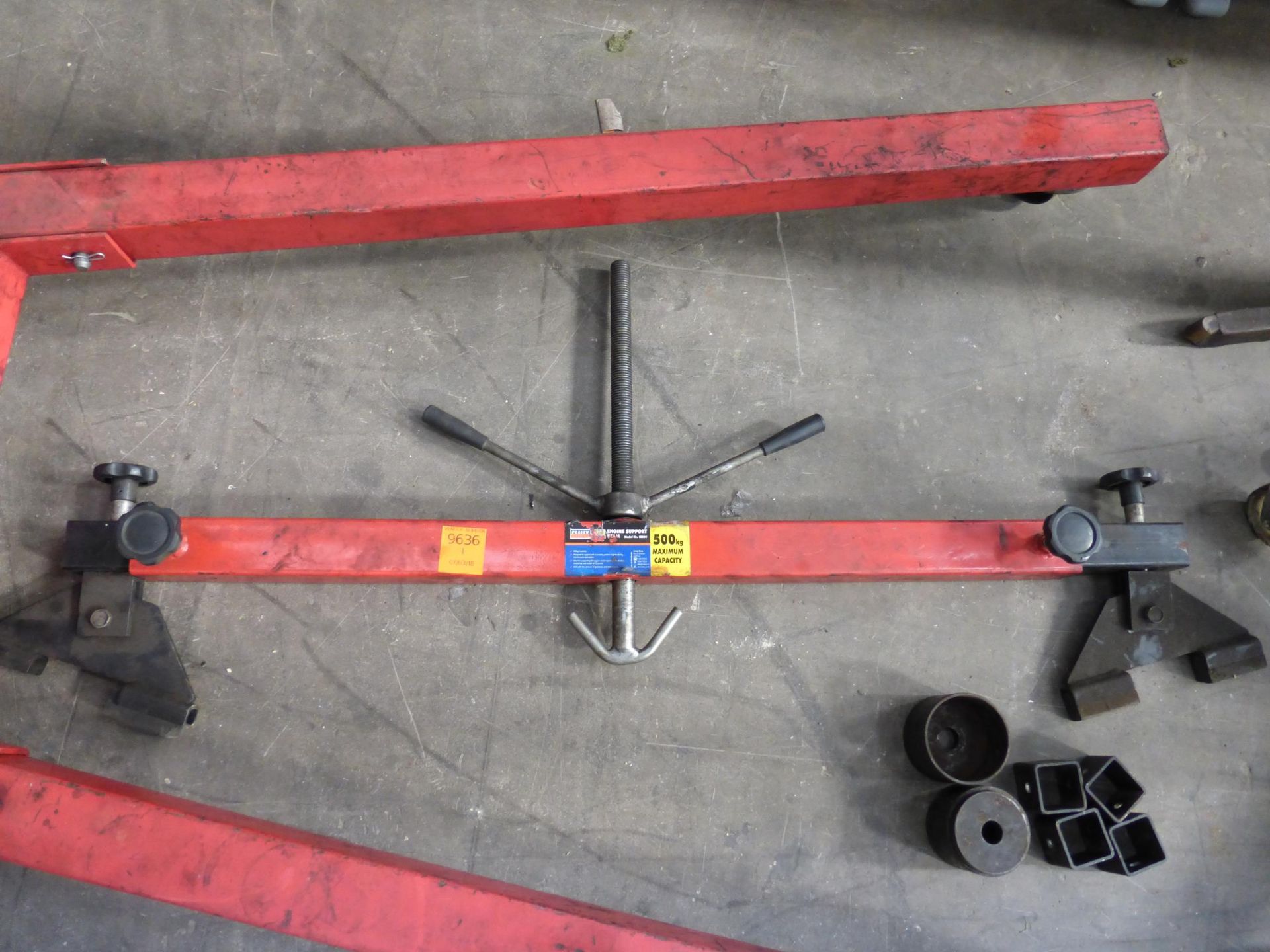 * A 2 Ton Mobile Engine Hoist c/w Adjustable Engine Support Beam. Please note there is £5 plus VAT - Image 5 of 5