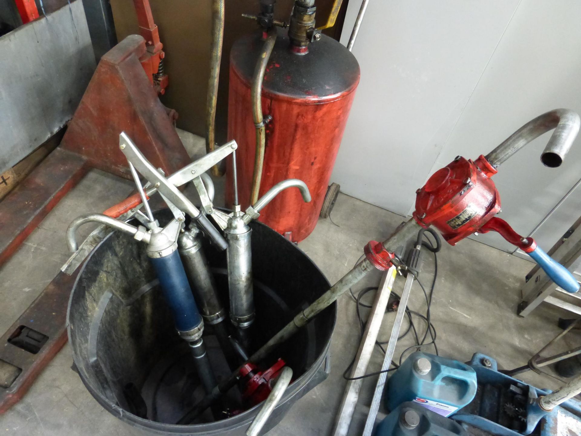 * Mobile Oil Drain Unit and Assorted Oil Pumps - Image 3 of 3