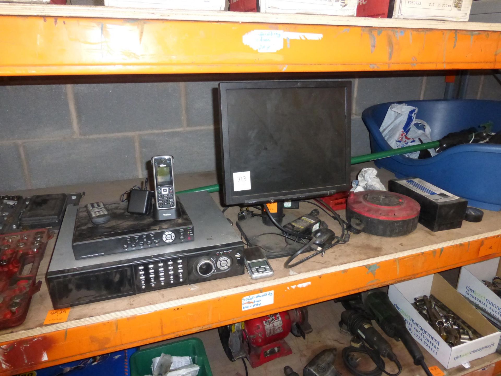 * A Shelf to include CCTV Recorders, QTY of Part Tap+Die Sets, Auto Welding Mask etc. - Image 2 of 5