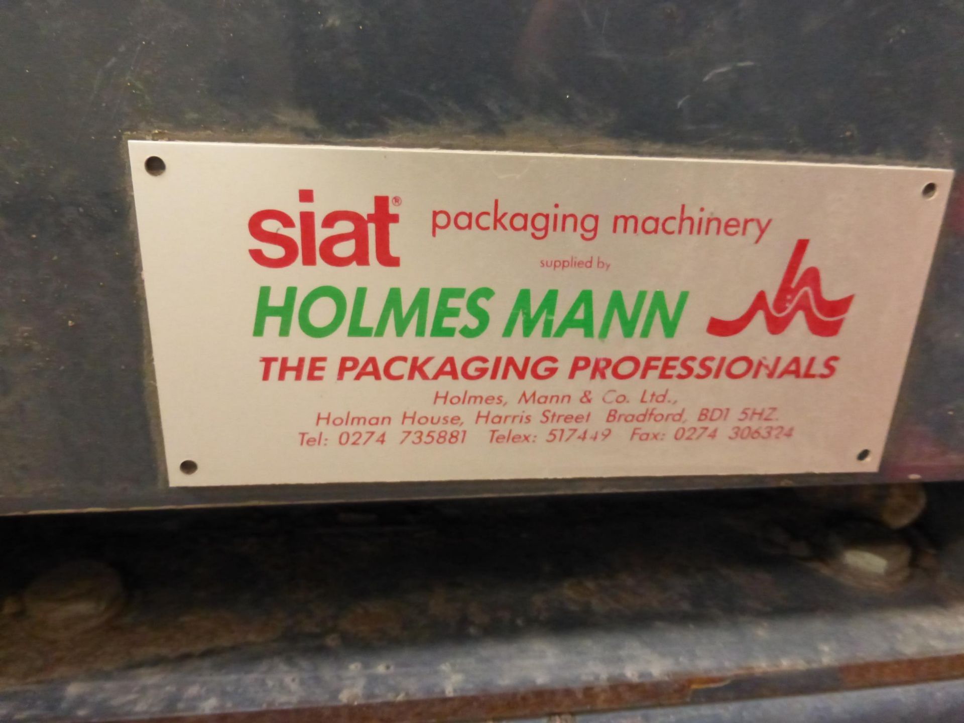 * A Siat Holmes Mann Pallet Wrapper S/N 1405 Type WS344-5 3PH Model B. Please note there is £15 - Image 3 of 6