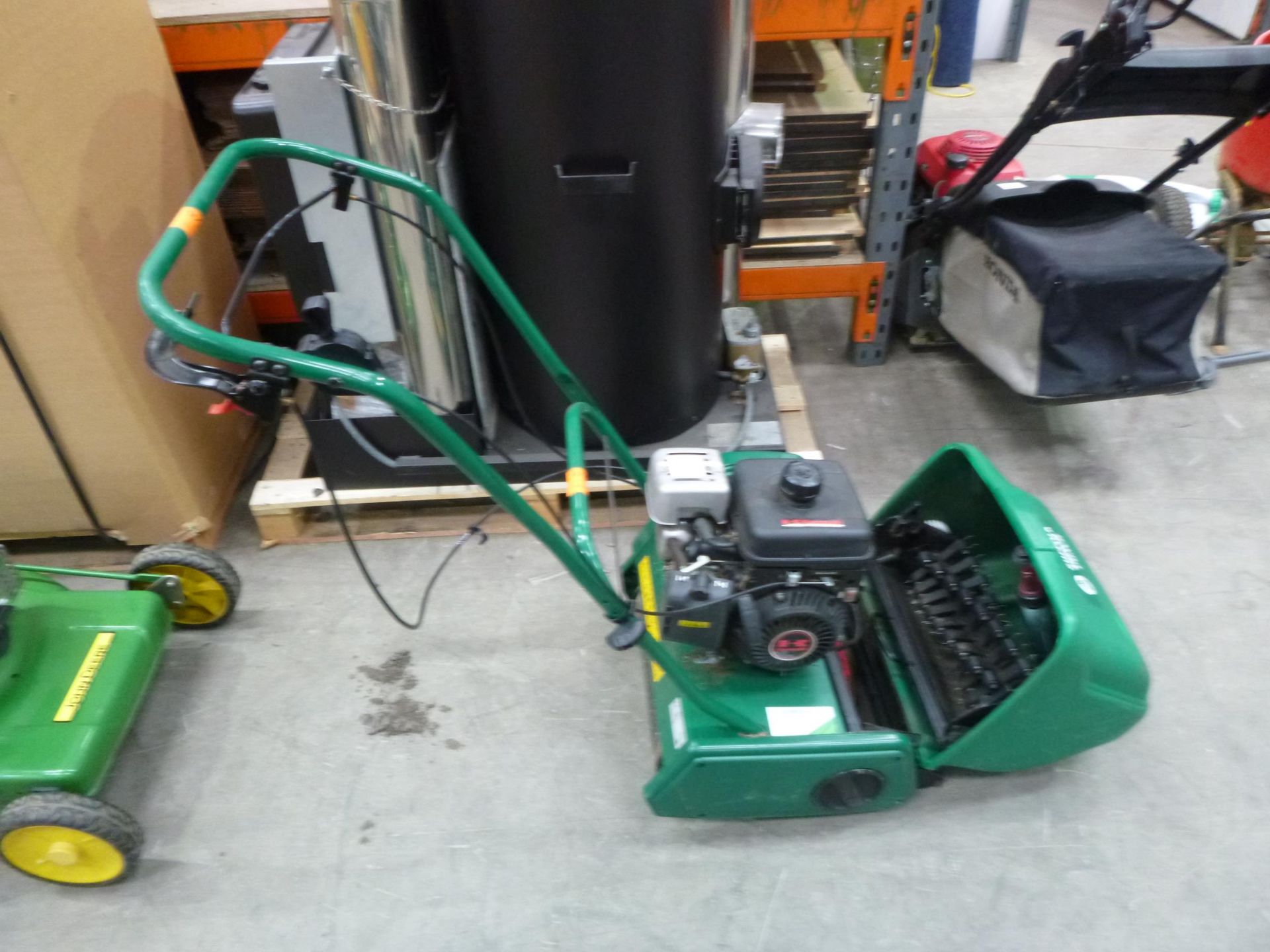 A Sufolk Punch Petro Cylinder 14SK Mower with Kawasaki Engine.