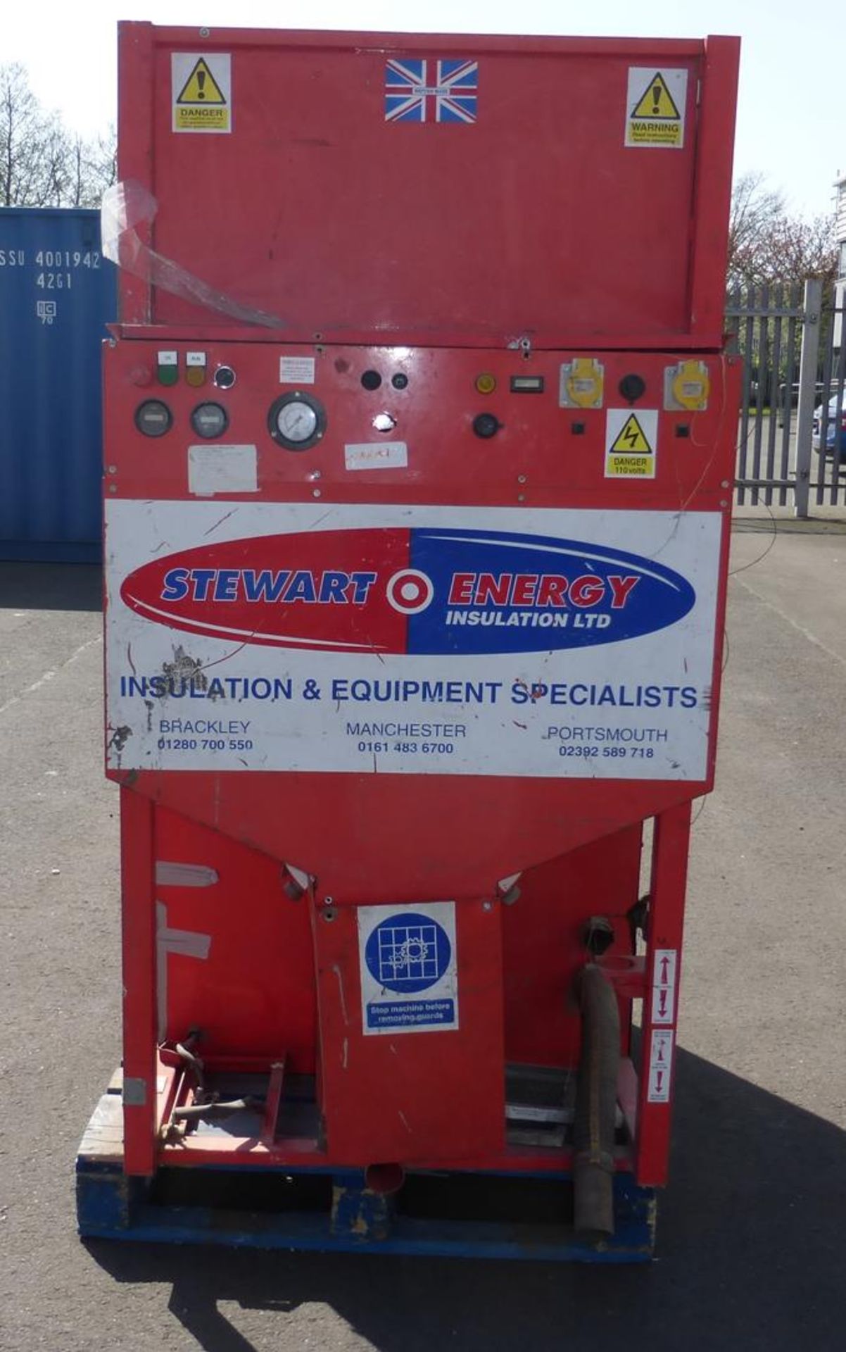 * A Stewart Energy Fibermaster Diesel Insulation Processing Machine complete with