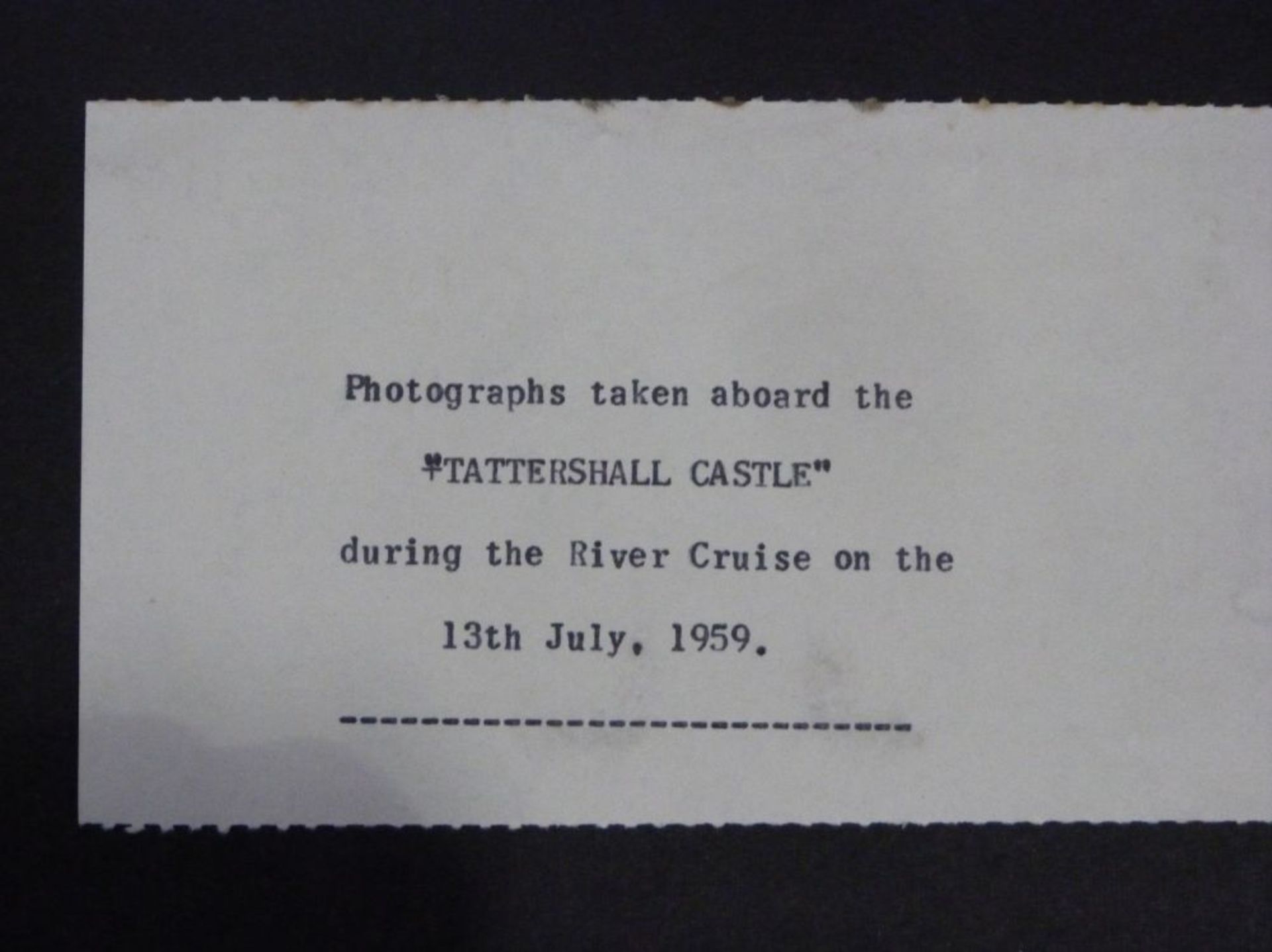 A box containing postcards, together with a photograph album of 'Tattershall Castle' River Cruise (