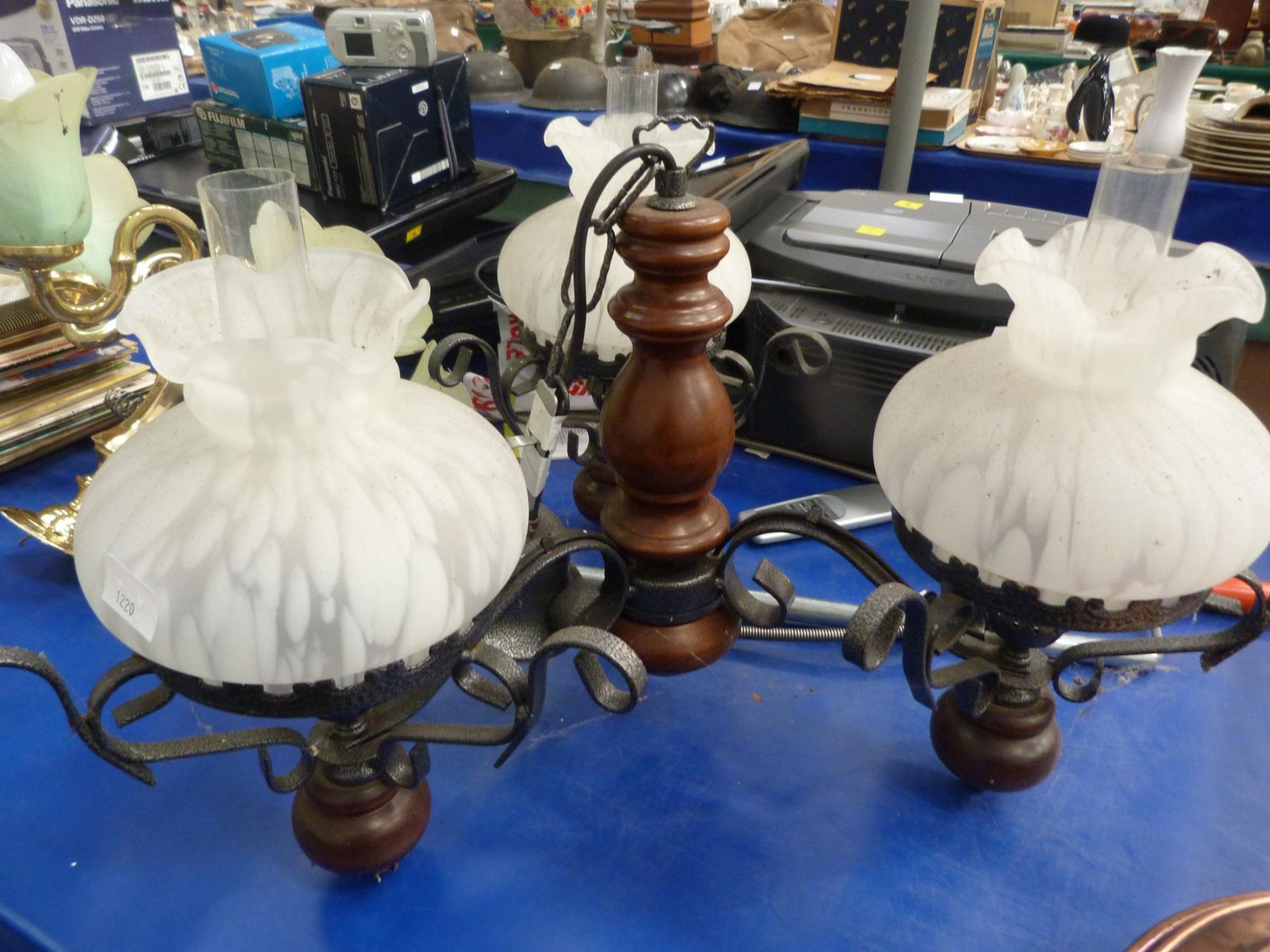 Two Ceiling Lights with glass shades (Est £20-£40) - Image 2 of 2