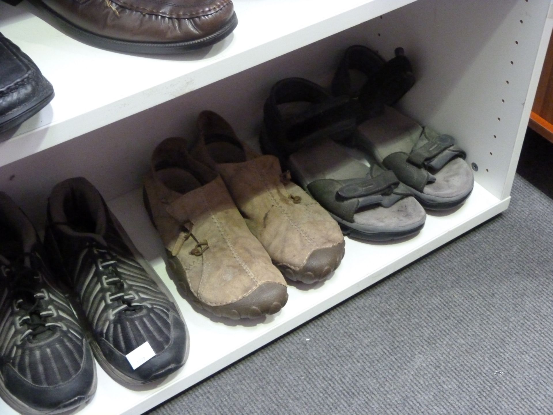 Two shelves to contain four pairs of mens Shoes, two pairs of Sandals and a pair of Slippers (all - Image 4 of 5