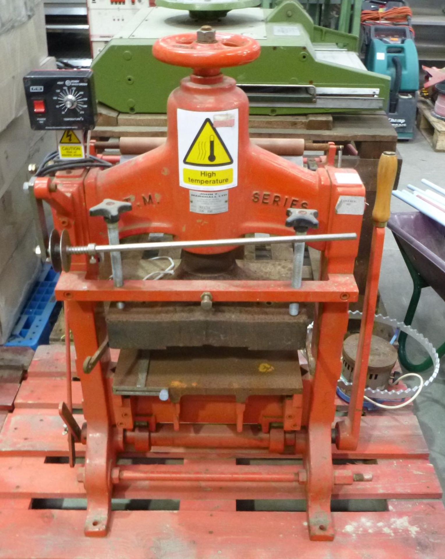 * A JTM Series Foil Press. Please note there is £10 plus VAT Lift Out Fee on this lot.