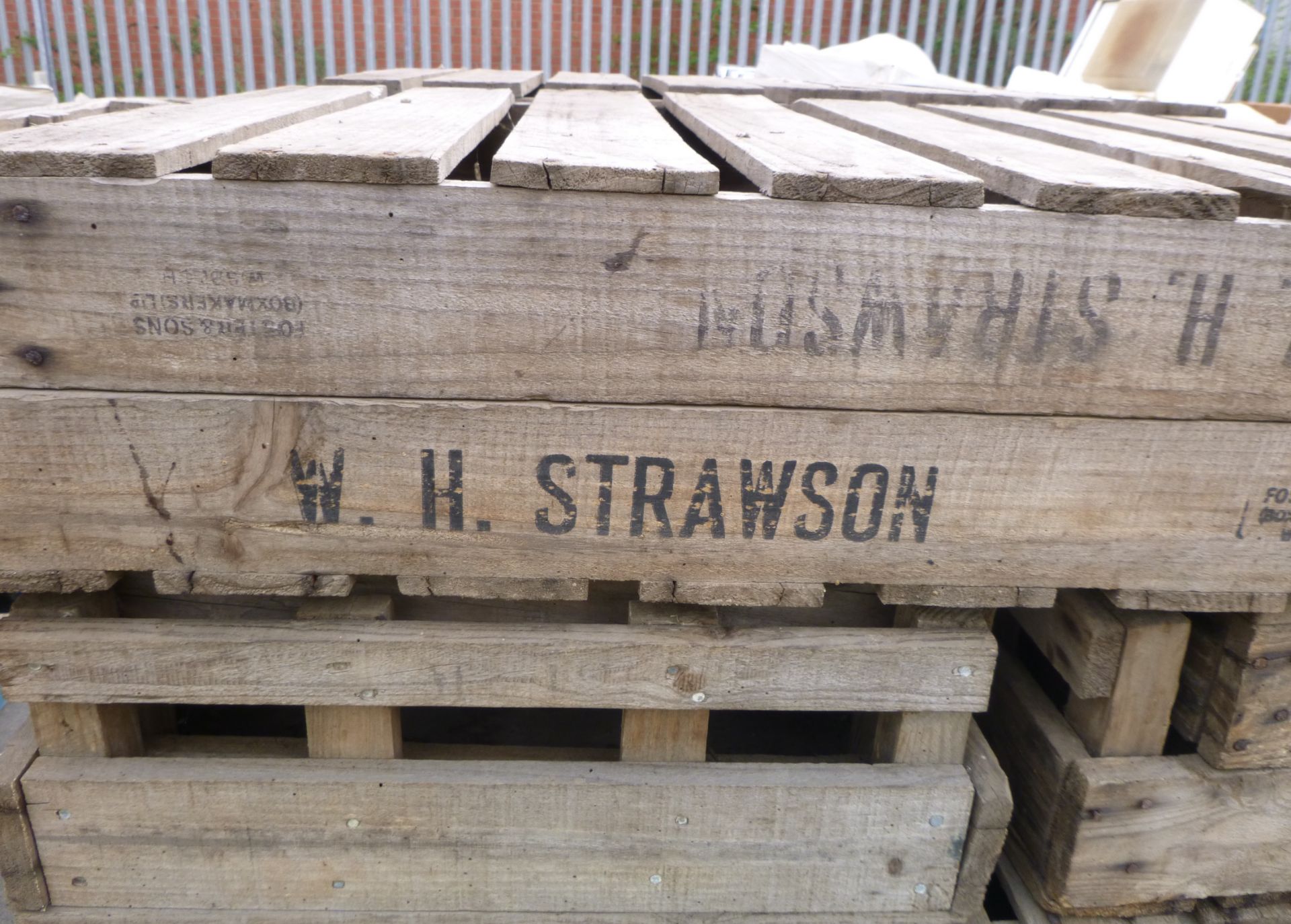 A Pallet of Approx. 30 Wooden Potato/Fruit Boxes each approx. H16cm x W46cm x L76.5cm - Stenciled - Image 3 of 7