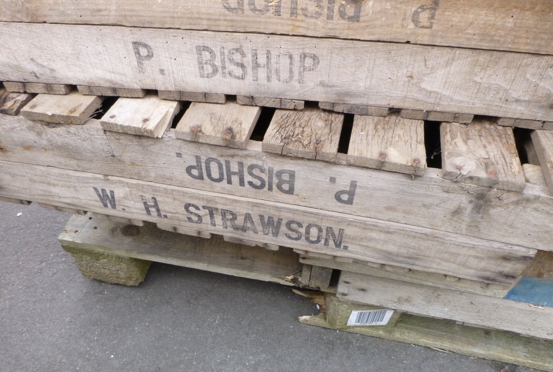 A Pallet of Approx. 30 Wooden Potato/Fruit Boxes each approx. H16cm x W46cm x L76.5cm - Stenciled - Image 7 of 7