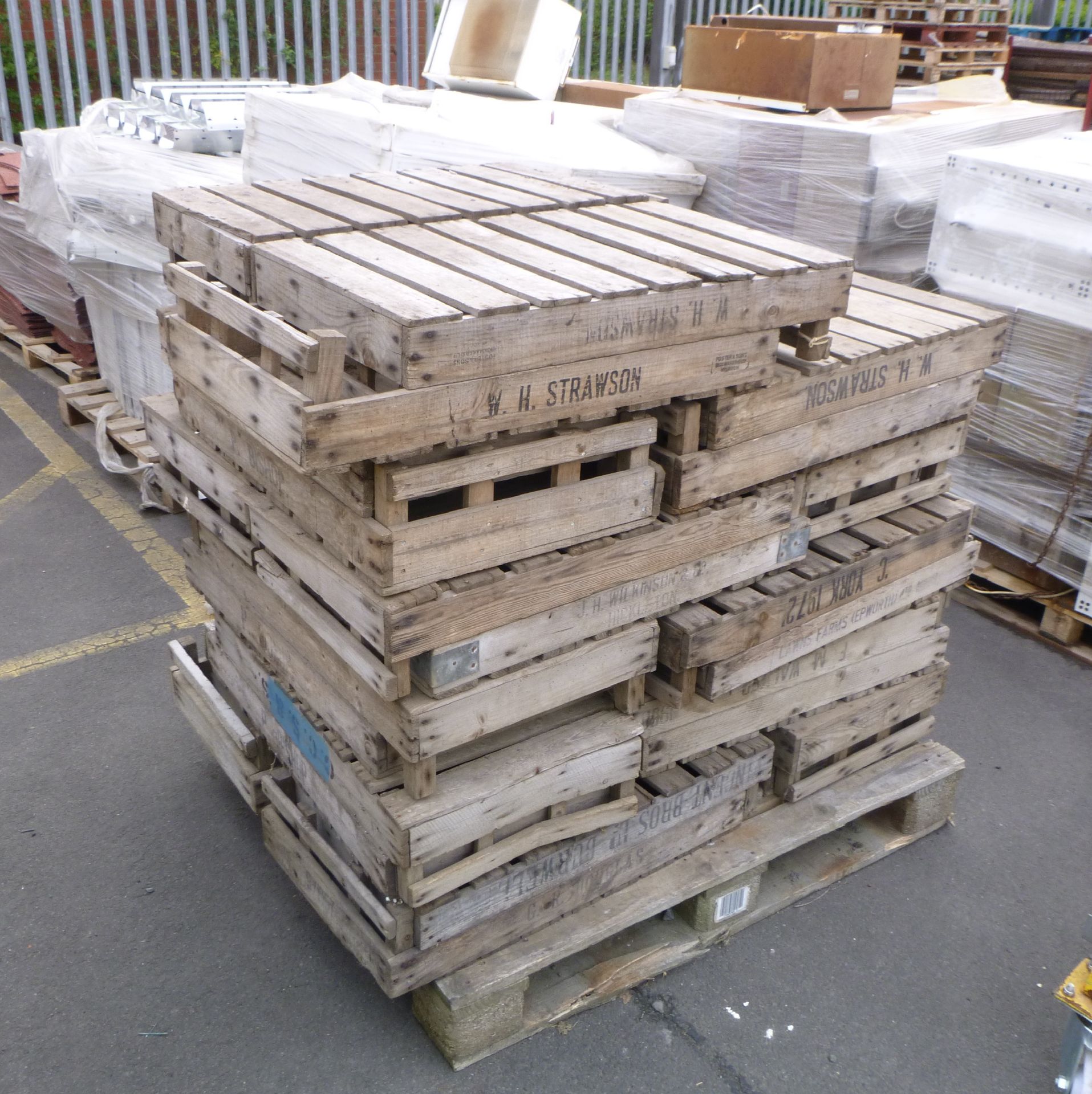 A Pallet of Approx. 30 Wooden Potato/Fruit Boxes each approx. H16cm x W46cm x L76.5cm - Stenciled - Image 2 of 7