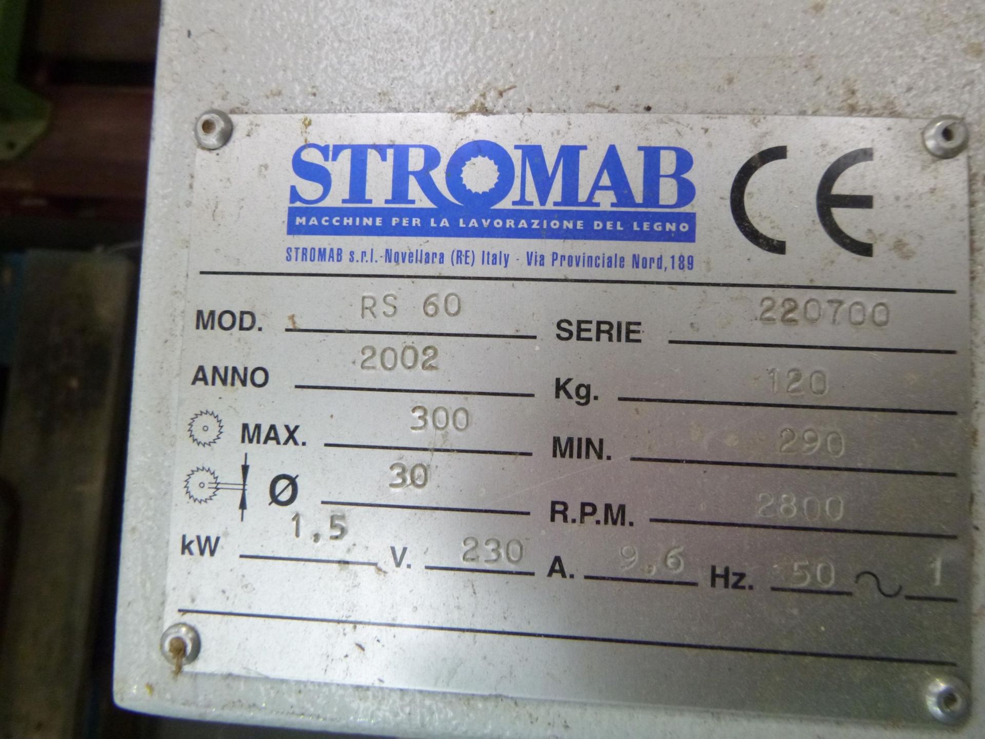 * Stromab R560 Crosscut Saw S/N 220700, YOM 2002 (1PH). Please note there is £10 plus VAT Lift Out - Image 4 of 4