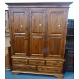 This is a Timed Online Auction on Bidspotter.co.uk, Click here to bid. A Large Antique Pine Finished