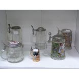 This is a Timed Online Auction on Bidspotter.co.uk, Click here to bid. Six German Lidded Beer Steins