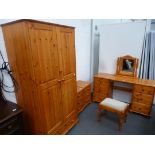 This is a Timed Online Auction on Bidspotter.co.uk, Click here to bid. A Pine Bedroom Suite to