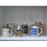 This is a Timed Online Auction on Bidspotter.co.uk, Click here to bid. Six German Beer Steins (three