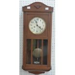 This is a Timed Online Auction on Bidspotter.co.uk, Click here to bid. A wooden cased Wall Clock (