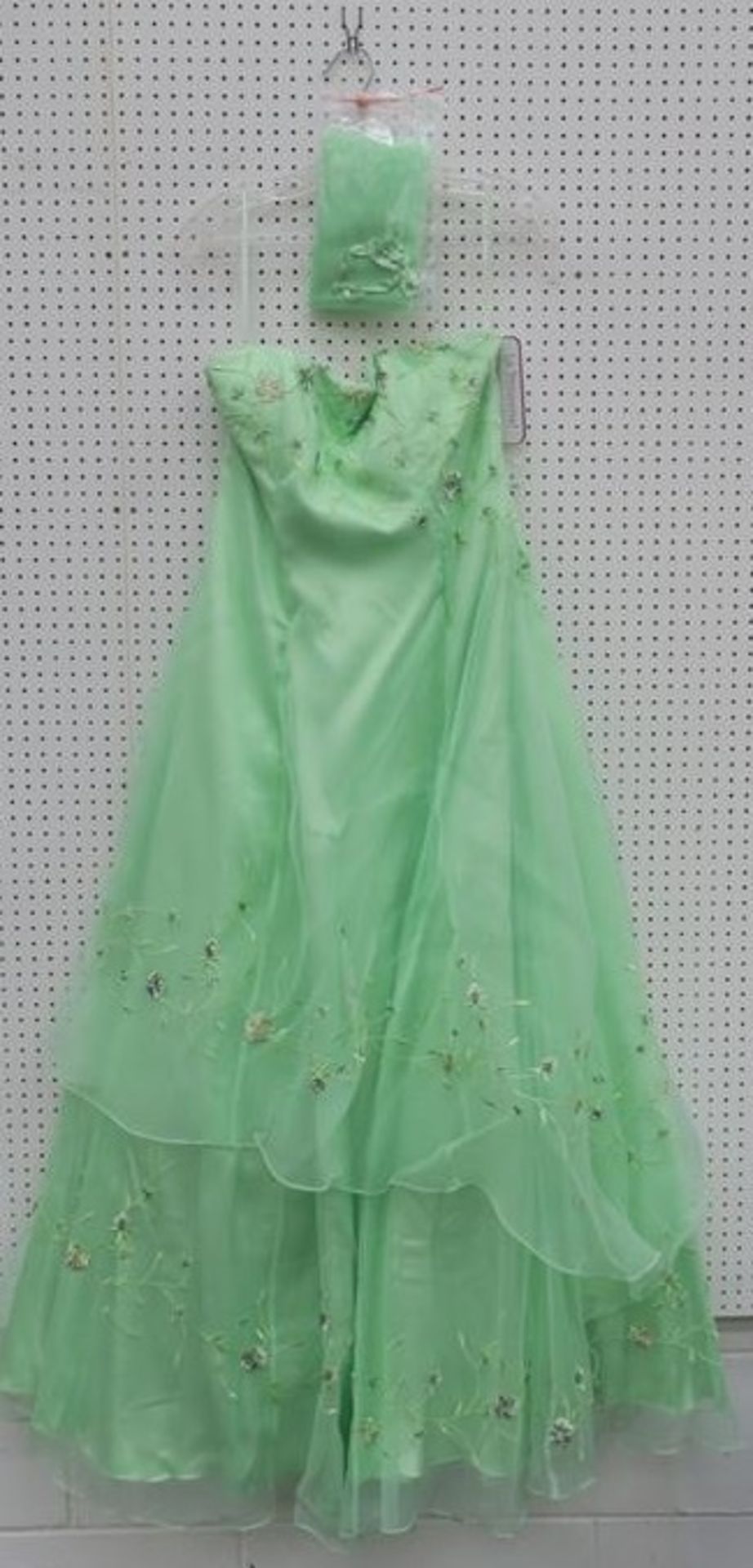 52 Dresses to include: La Princesse D2513, Green Prom Dresses sizes 3 x 16, La Princesse 6193, Green