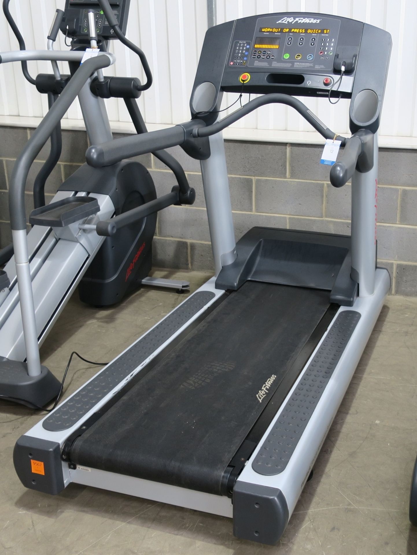 * A LifeFitness treadmill complete with iPod dock. Serial No. CLL107731. - Image 6 of 7