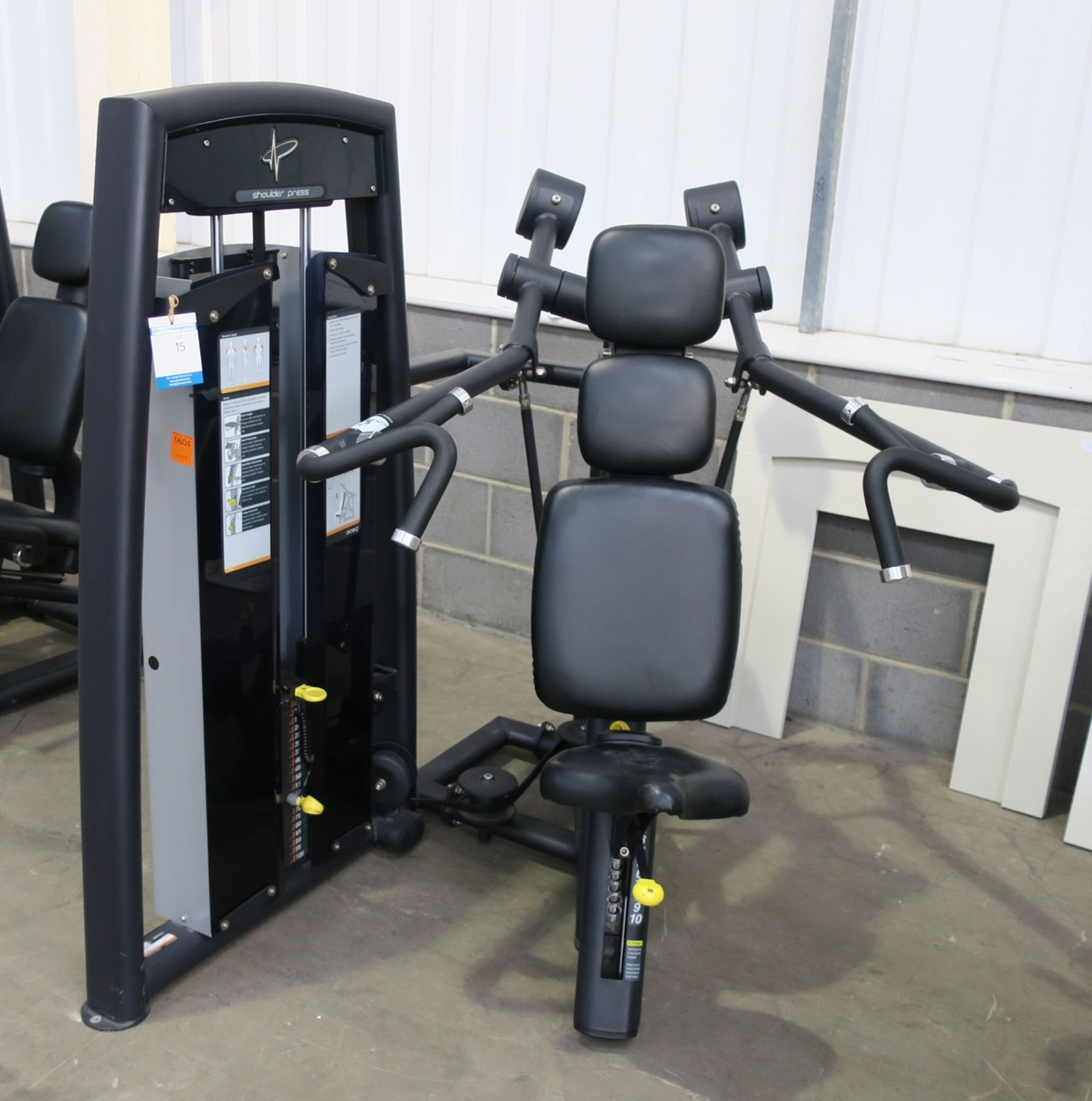 * A PulseFitness shoulder press Model 305G. Weight stack 100kg. Serial No. G10723. - Image 5 of 5