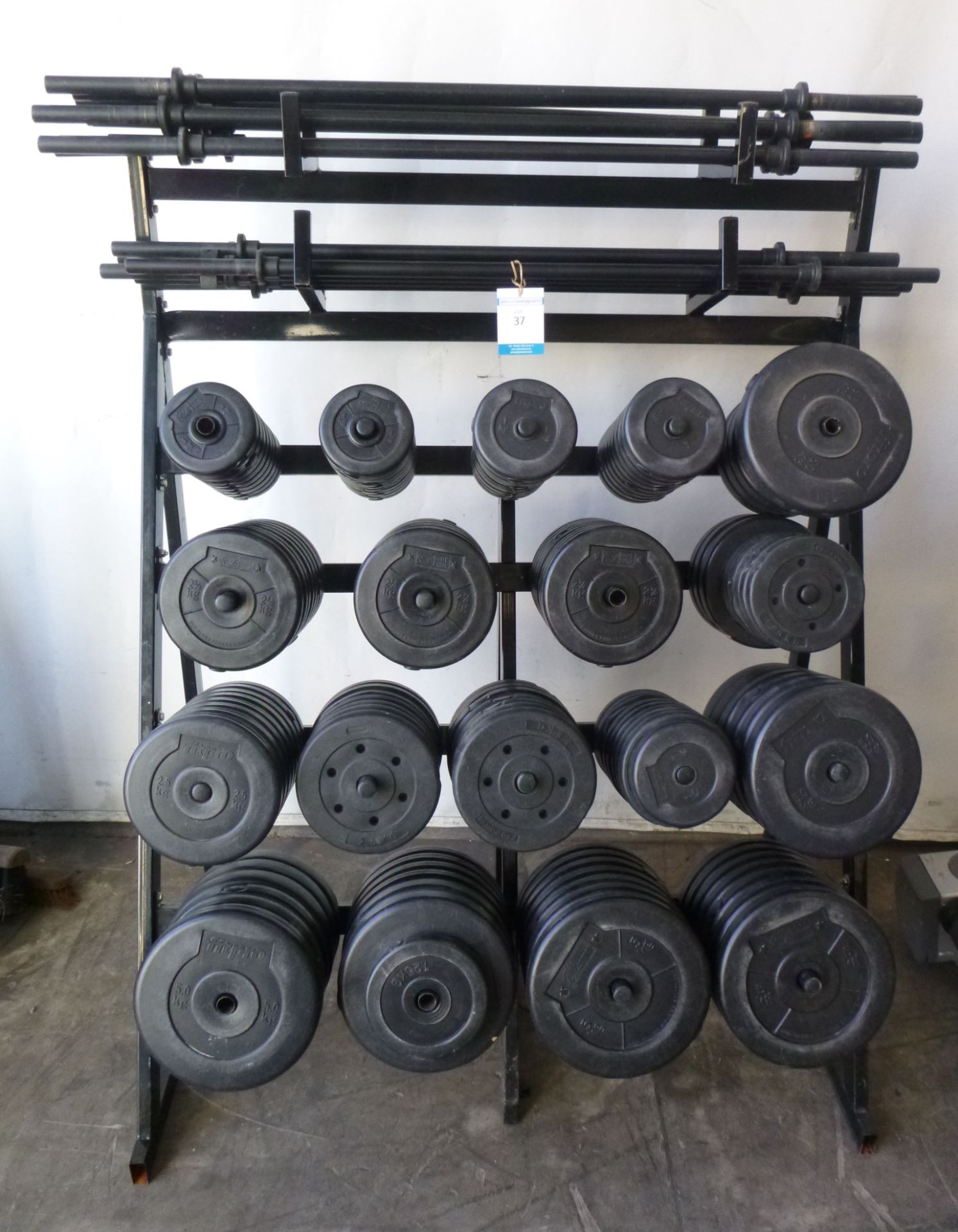 * A Body Bar Set to include rack and bars and weights.