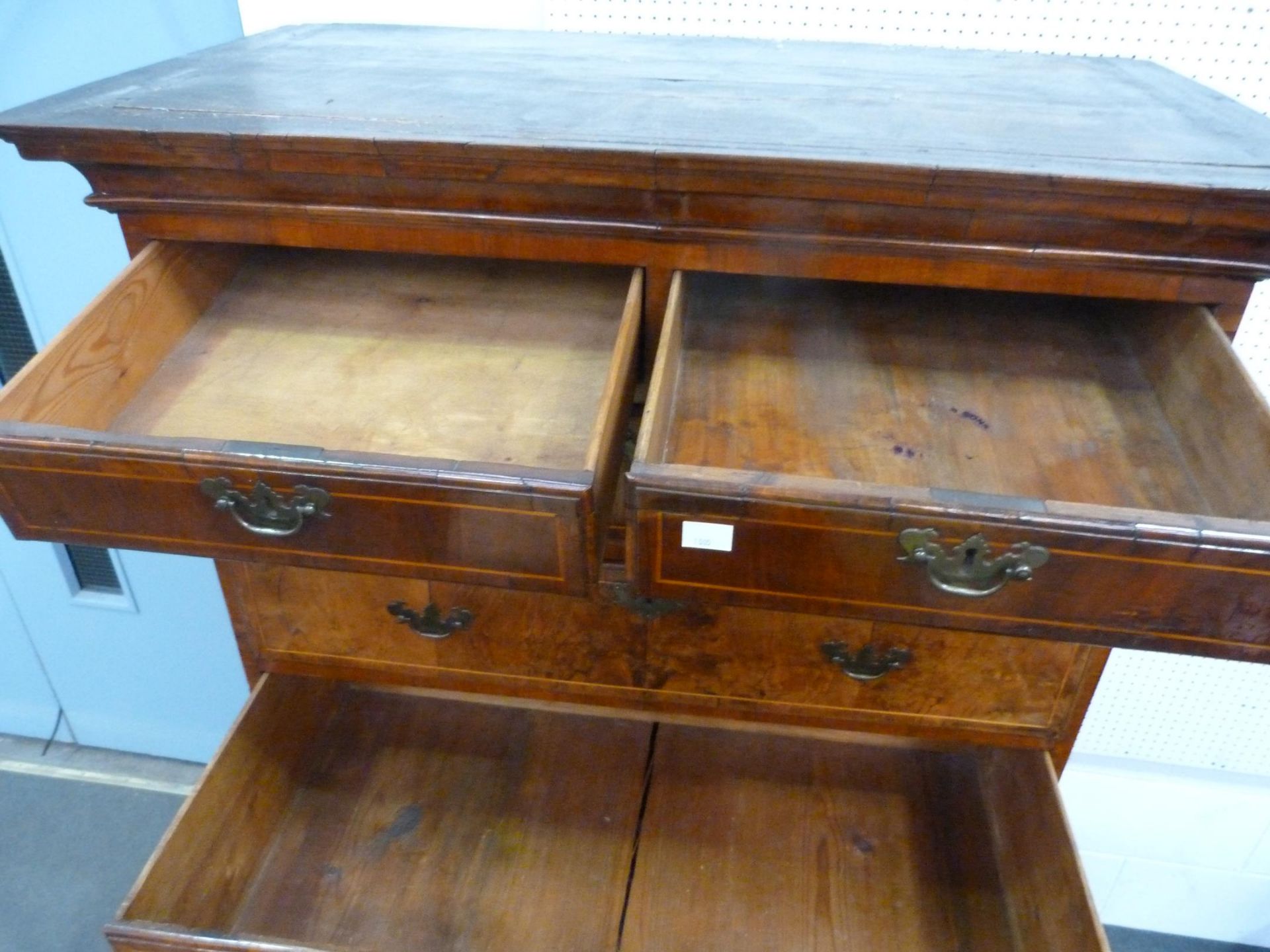 An 18th Century Walnut Tallboy of Small size with Inlaid Stringing to the Drawer Fronts; Two Short - Image 16 of 18