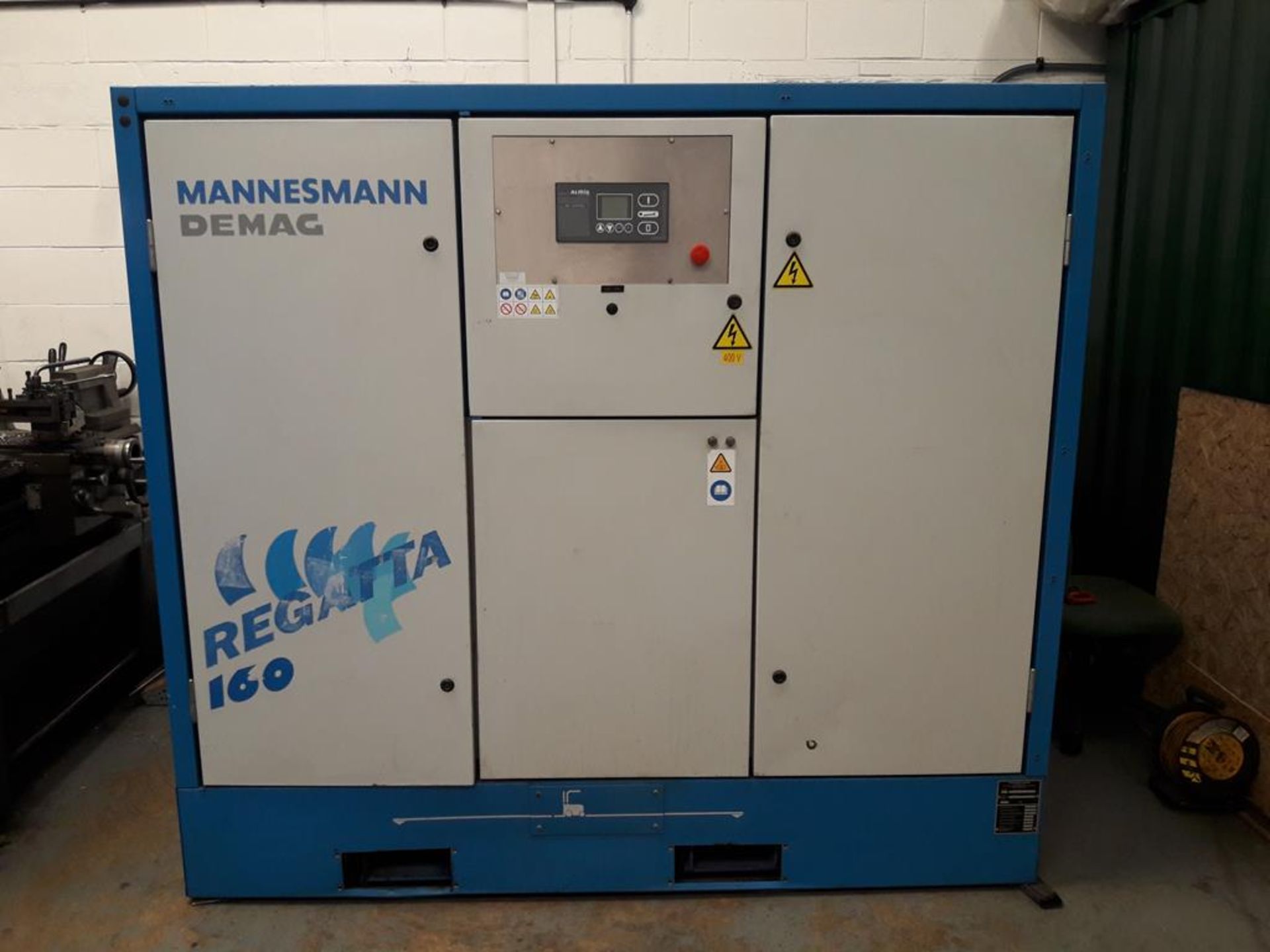 * Demag Regatta 160 Screw Compressor, YOM: 1996, New Almig control panel fitted a couple of years - Image 3 of 3