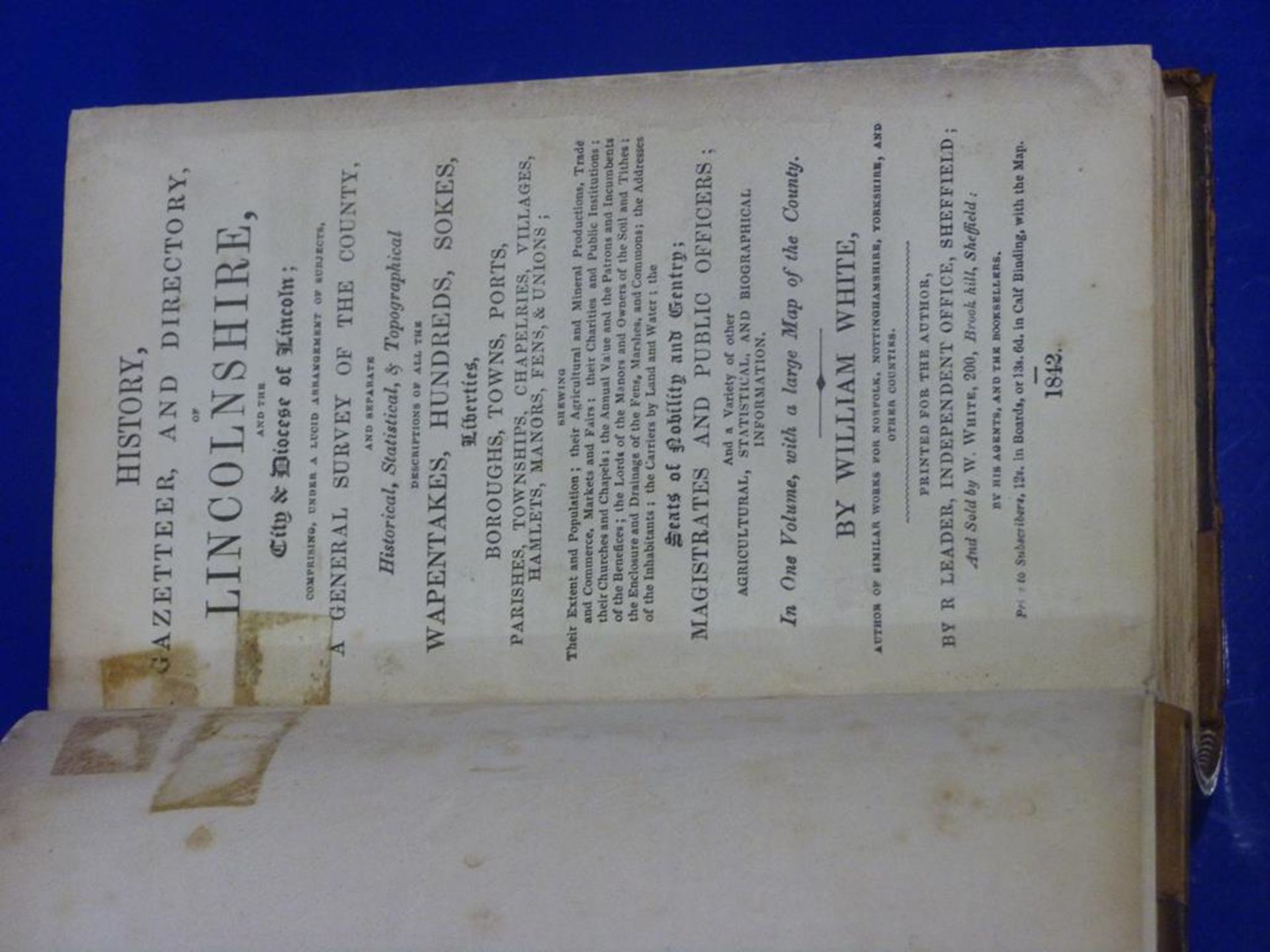 White's Lincolnshire 1842 History Gazetteer and Directory of Lincolnshire and The City and Diocese - Image 4 of 4